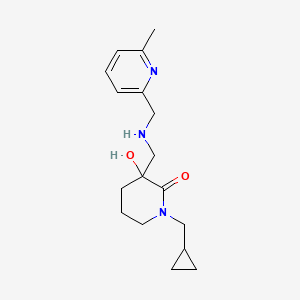 1-(cyclopropylmethyl)-3-hydroxy-3-({[(6-methyl-2-pyridinyl)methyl]amino}methyl)-2-piperidinone