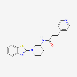 N-[1-(1,3-benzothiazol-2-yl)-3-piperidinyl]-3-(4-pyridinyl)propanamide