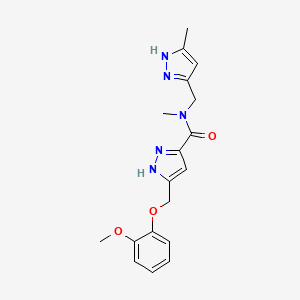 5-[(2-methoxyphenoxy)methyl]-N-methyl-N-[(5-methyl-1H-pyrazol-3-yl)methyl]-1H-pyrazole-3-carboxamide