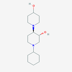 molecular formula C16H30N2O2 B6000266 (3'R*,4'R*)-1'-cyclohexyl-1,4'-bipiperidine-3',4-diol 