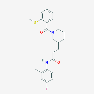 N-(4-fluoro-2-methylphenyl)-3-{1-[2-(methylthio)benzoyl]-3-piperidinyl}propanamide