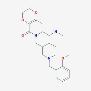 N-[2-(dimethylamino)ethyl]-N-{[1-(2-methoxybenzyl)-3-piperidinyl]methyl}-3-methyl-5,6-dihydro-1,4-dioxine-2-carboxamide