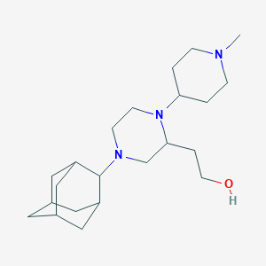 molecular formula C22H39N3O B6000346 2-[4-(2-adamantyl)-1-(1-methyl-4-piperidinyl)-2-piperazinyl]ethanol 