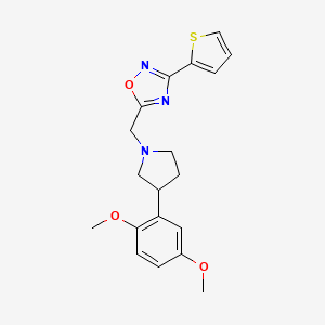 5-{[3-(2,5-dimethoxyphenyl)-1-pyrrolidinyl]methyl}-3-(2-thienyl)-1,2,4-oxadiazole