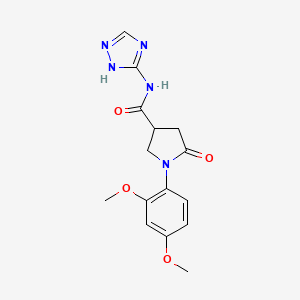 1-(2,4-dimethoxyphenyl)-5-oxo-N-1H-1,2,4-triazol-3-yl-3-pyrrolidinecarboxamide