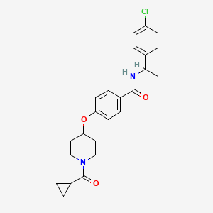 N-[1-(4-chlorophenyl)ethyl]-4-{[1-(cyclopropylcarbonyl)-4-piperidinyl]oxy}benzamide