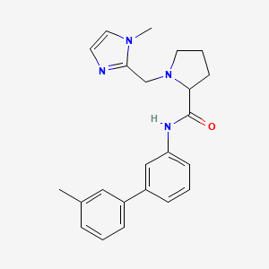 N-(3'-methyl-3-biphenylyl)-1-[(1-methyl-1H-imidazol-2-yl)methyl]prolinamide