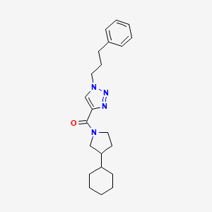 4-[(3-cyclohexyl-1-pyrrolidinyl)carbonyl]-1-(3-phenylpropyl)-1H-1,2,3-triazole