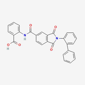 molecular formula C28H18N2O5 B6000409 2-({[2-(2-biphenylyl)-1,3-dioxo-2,3-dihydro-1H-isoindol-5-yl]carbonyl}amino)benzoic acid CAS No. 5233-17-0