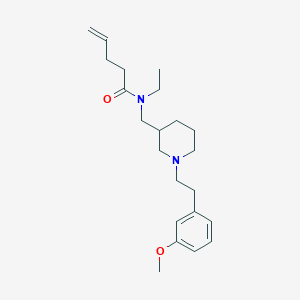 N-ethyl-N-({1-[2-(3-methoxyphenyl)ethyl]-3-piperidinyl}methyl)-4-pentenamide