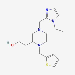 2-[4-[(1-ethyl-1H-imidazol-2-yl)methyl]-1-(2-thienylmethyl)-2-piperazinyl]ethanol