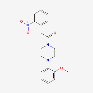 molecular formula C19H21N3O4 B6000430 1-(2-methoxyphenyl)-4-[(2-nitrophenyl)acetyl]piperazine 