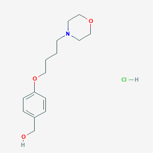 molecular formula C15H24ClNO3 B6000435 {4-[4-(4-morpholinyl)butoxy]phenyl}methanol hydrochloride 