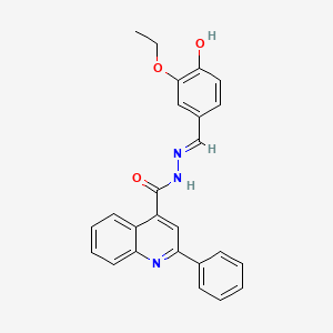 N'-(3-ethoxy-4-hydroxybenzylidene)-2-phenyl-4-quinolinecarbohydrazide