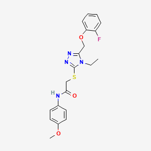 2-({4-ethyl-5-[(2-fluorophenoxy)methyl]-4H-1,2,4-triazol-3-yl}thio)-N-(4-methoxyphenyl)acetamide