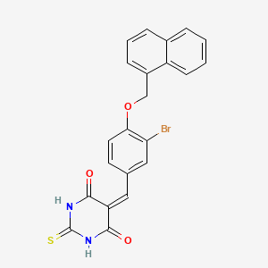 5-[3-bromo-4-(1-naphthylmethoxy)benzylidene]-2-thioxodihydro-4,6(1H,5H)-pyrimidinedione