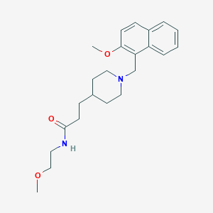 N-(2-methoxyethyl)-3-{1-[(2-methoxy-1-naphthyl)methyl]-4-piperidinyl}propanamide