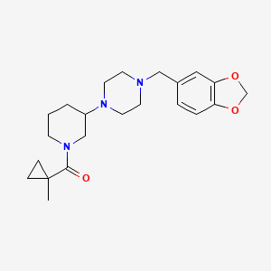 1-(1,3-benzodioxol-5-ylmethyl)-4-{1-[(1-methylcyclopropyl)carbonyl]-3-piperidinyl}piperazine