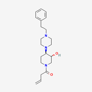 (3R*,4R*)-1-(3-butenoyl)-4-[4-(2-phenylethyl)-1-piperazinyl]-3-piperidinol