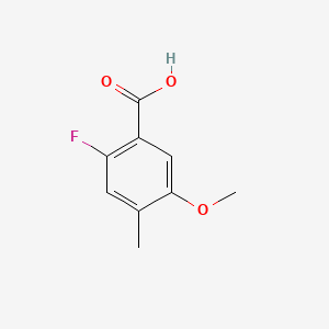 molecular formula C9H9FO3 B600052 2-氟-5-甲氧基-4-甲基苯甲酸 CAS No. 870221-15-1