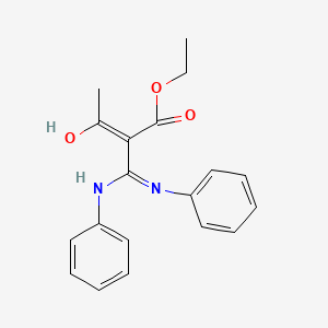 molecular formula C19H20N2O3 B6000527 ethyl 2-acetyl-3,3-dianilinoacrylate 