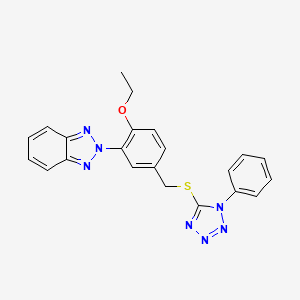 2-(2-ethoxy-5-{[(1-phenyl-1H-tetrazol-5-yl)thio]methyl}phenyl)-2H-1,2,3-benzotriazole