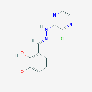 molecular formula C12H11ClN4O2 B6000572 2-hydroxy-3-methoxybenzaldehyde (3-chloro-2-pyrazinyl)hydrazone 