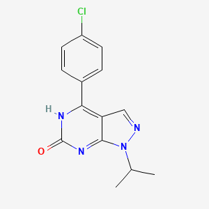 4-(4-chlorophenyl)-1-isopropyl-1,7-dihydro-6H-pyrazolo[3,4-d]pyrimidin-6-one