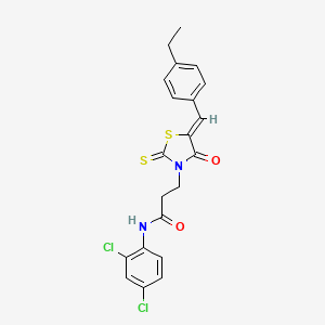 N-(2,4-dichlorophenyl)-3-[5-(4-ethylbenzylidene)-4-oxo-2-thioxo-1,3-thiazolidin-3-yl]propanamide