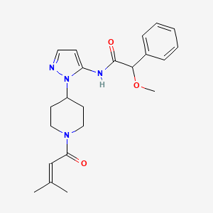 2-methoxy-N-{1-[1-(3-methyl-2-butenoyl)-4-piperidinyl]-1H-pyrazol-5-yl}-2-phenylacetamide