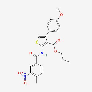 propyl 4-(4-methoxyphenyl)-2-[(4-methyl-3-nitrobenzoyl)amino]-3-thiophenecarboxylate