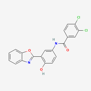 N-[3-(1,3-benzoxazol-2-yl)-4-hydroxyphenyl]-3,4-dichlorobenzamide