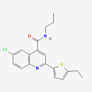 molecular formula C19H19ClN2OS B6000662 6-chloro-2-(5-ethyl-2-thienyl)-N-propyl-4-quinolinecarboxamide 