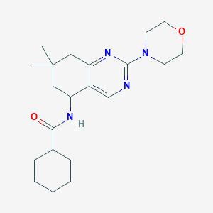 molecular formula C21H32N4O2 B6000675 N-[7,7-dimethyl-2-(4-morpholinyl)-5,6,7,8-tetrahydro-5-quinazolinyl]cyclohexanecarboxamide 