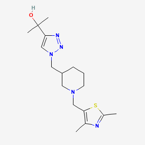 2-[1-({1-[(2,4-dimethyl-1,3-thiazol-5-yl)methyl]-3-piperidinyl}methyl)-1H-1,2,3-triazol-4-yl]-2-propanol