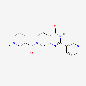 molecular formula C19H23N5O2 B6000728 7-[(1-methylpiperidin-3-yl)carbonyl]-2-pyridin-3-yl-5,6,7,8-tetrahydropyrido[3,4-d]pyrimidin-4(3H)-one 