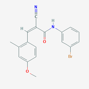 N-(3-bromophenyl)-2-cyano-3-(4-methoxy-2-methylphenyl)acrylamide