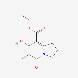 B600080 Ethyl 7-hydroxy-6-methyl-5-oxo-1,2,3,5-tetrahydroindolizine-8-carboxylate CAS No. 116993-42-1