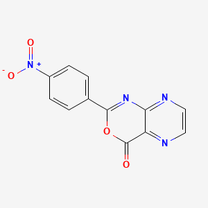 molecular formula C12H6N4O4 B600095 2-(4-Nitrophenyl)-4H-pyrazino[2,3-d][1,3]oxazin-4-one CAS No. 155513-84-1