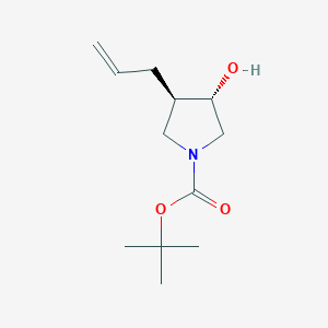 molecular formula C12H21NO3 B600099 tert-Butyl (3,4)-trans-3-allyl-4-hydroxypyrrolidine-1-carboxylate CAS No. 120871-72-9