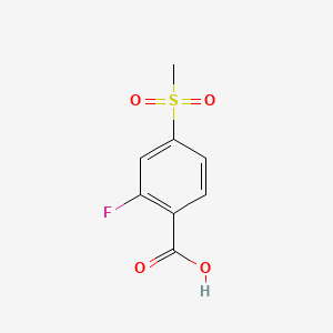 molecular formula C8H7FO4S B600106 2-Fluoro-4-(methylsulfonyl)benzoic acid CAS No. 142994-04-5