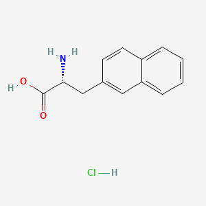 molecular formula C13H14ClNO2 B600109 (R)-2-Amino-3-(naphthalen-2-yl)propanoic acid hydrochloride CAS No. 122745-11-3