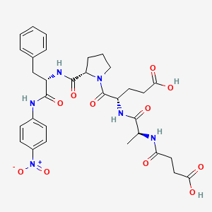 molecular formula C32H38N6O11 B600114 Suc-Ala-Glu-Pro-Phe-Pna CAS No. 128802-76-6