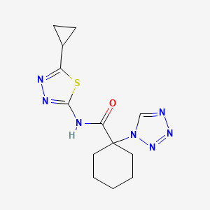 N-(5-cyclopropyl-1,3,4-thiadiazol-2-yl)-1-(1H-tetrazol-1-yl)cyclohexanecarboxamide