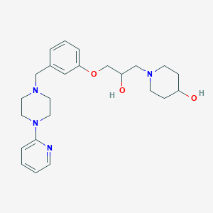 1-[2-Hydroxy-3-[3-[(4-pyridin-2-ylpiperazin-1-yl)methyl]phenoxy]propyl]piperidin-4-ol