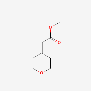 molecular formula C8H12O3 B600128 2-(氧杂环丁烷-4-亚甲基)乙酸甲酯 CAS No. 138302-49-5