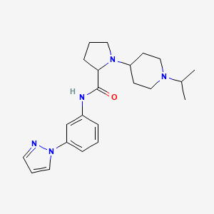 1-(1-isopropyl-4-piperidinyl)-N-[3-(1H-pyrazol-1-yl)phenyl]prolinamide