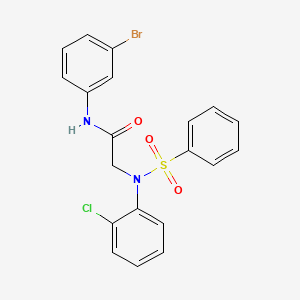 N~1~-(3-bromophenyl)-N~2~-(2-chlorophenyl)-N~2~-(phenylsulfonyl)glycinamide