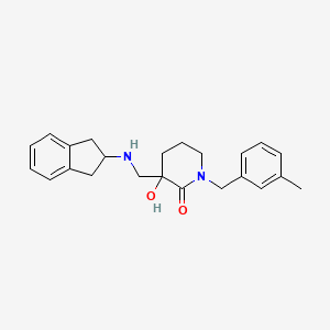 3-[(2,3-dihydro-1H-inden-2-ylamino)methyl]-3-hydroxy-1-(3-methylbenzyl)-2-piperidinone