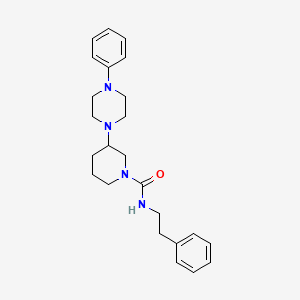 N-(2-phenylethyl)-3-(4-phenyl-1-piperazinyl)-1-piperidinecarboxamide